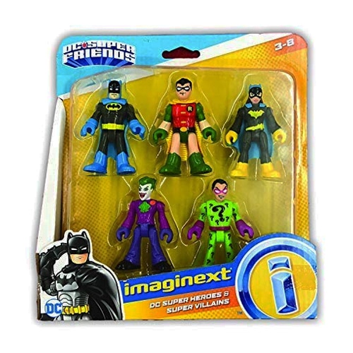 Fisher-Price Imaginext DC Heroes & Super Villains Batman Robin Batgirl Joker Riddler 