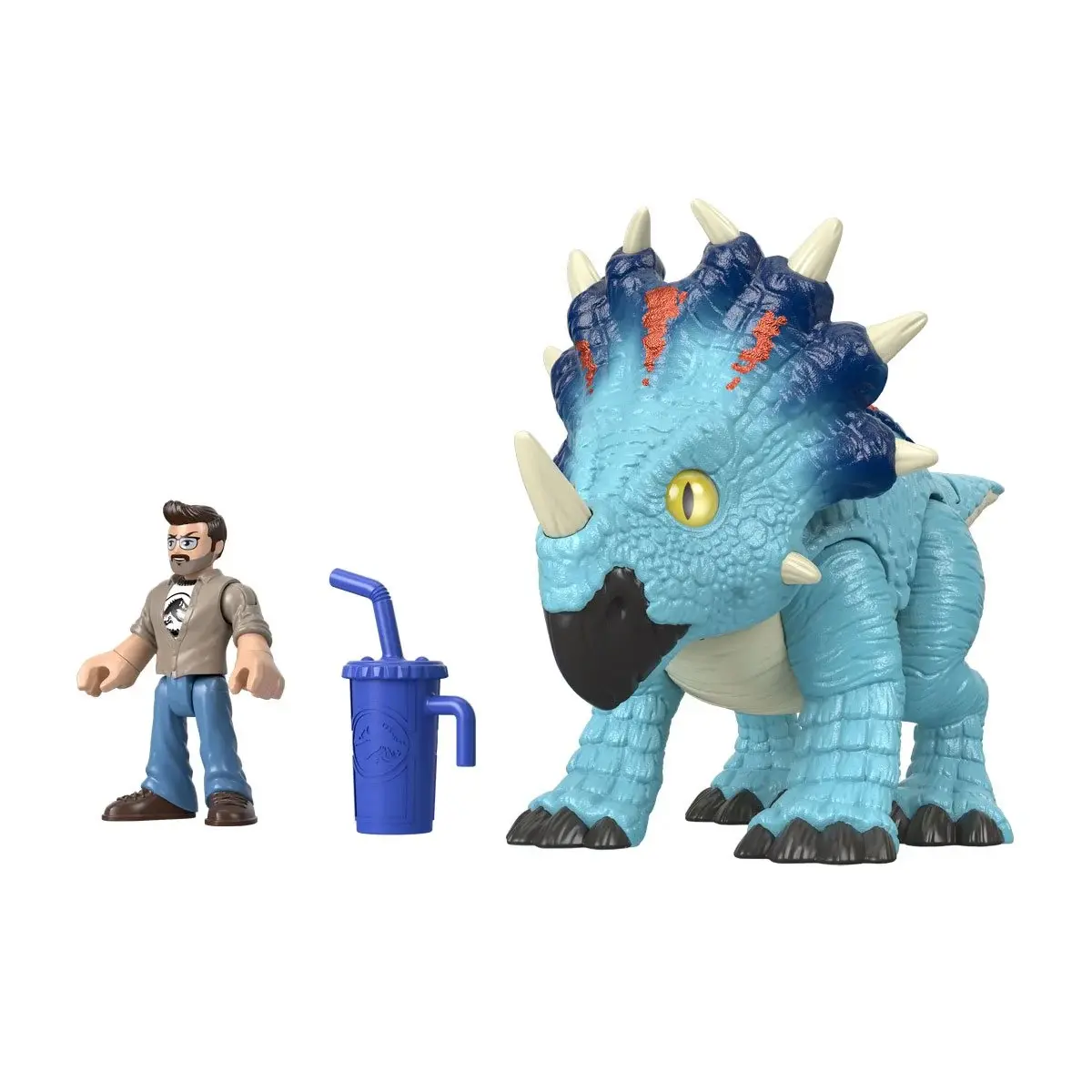 New Imaginext Jurrasic World Pachyrhinosaurus and Lowery Two-Pack